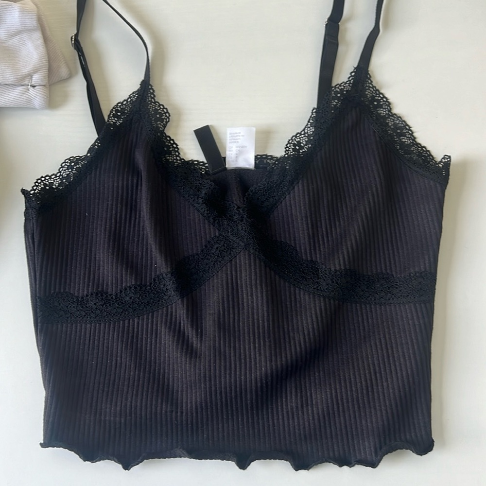 Black lace tank top